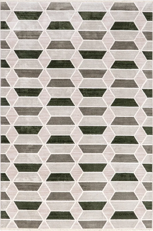 Alta Textured Trapezoid Rug | Light Grey