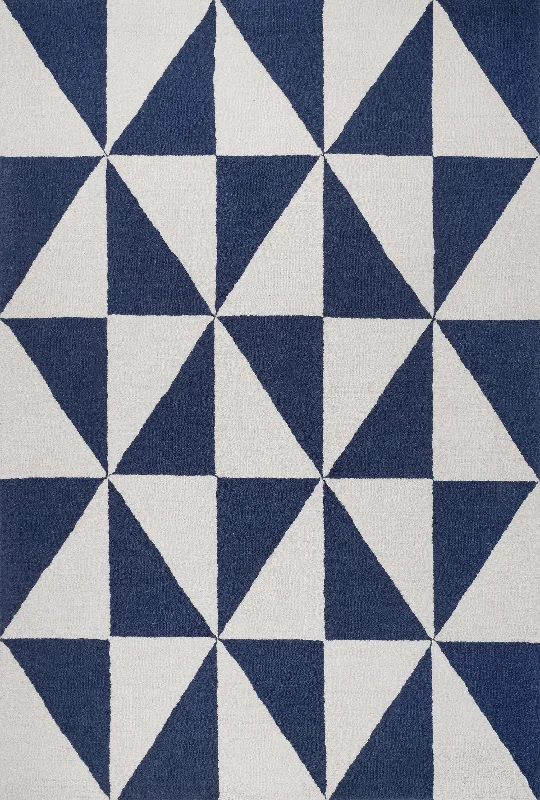 Alyssa Wool Trellis Rug | Blue