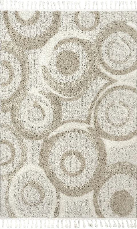 Amal Dancing Swirls Rug | Ivory