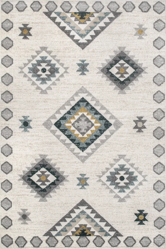 Aztec Diamonds Rug | Light Grey