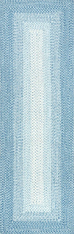 Braided Gradience Indoor/Outdoor Rug | Turquoise