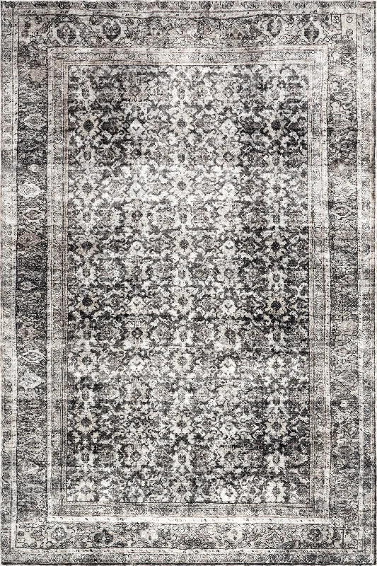 Briana Vintage Washable Rug | Brown