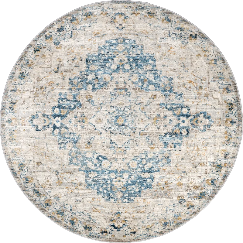 Dallas Vintage Medallion Rug | Blue