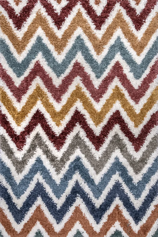 Dayana Chevron Shag Rug | Beige