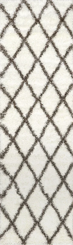 Diamond Shag Rug | Brown