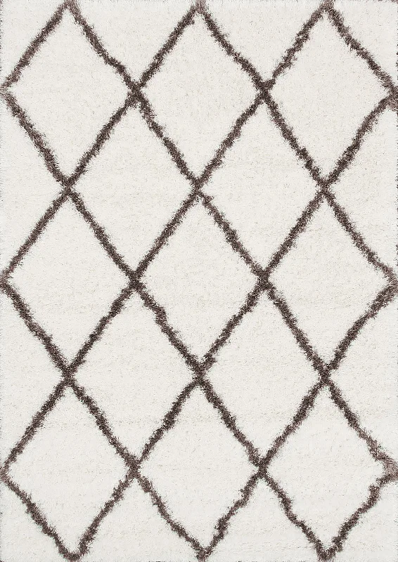 Diamond Shag Rug | Brown