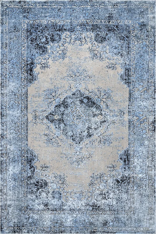 Faded Medallion Rug | Blue