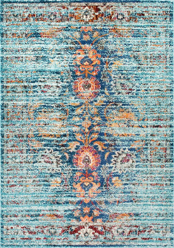 Floral Glory Rug | Aqua