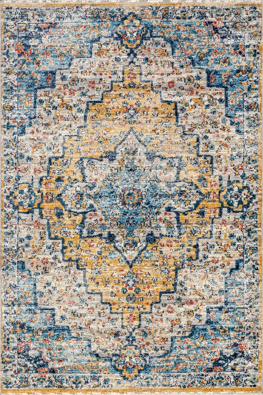 Flourishing Medallion Rug | Yellow