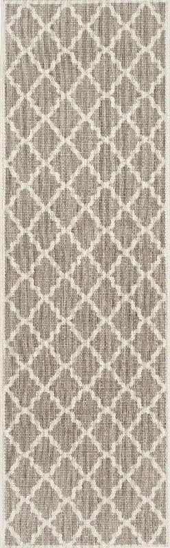 Indoor/Outdoor Moroccan Trellis Rug | Taupe