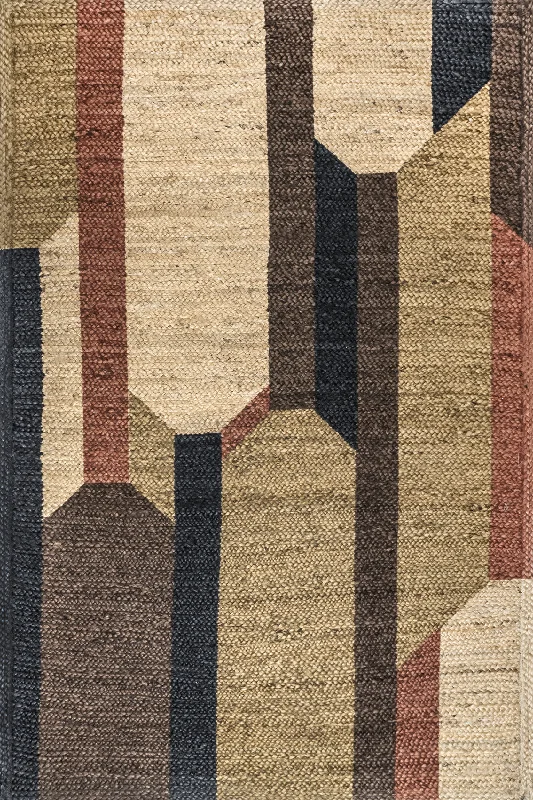 Kathy Jute Banded Rug | Multicolor