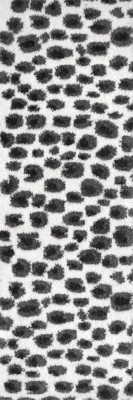 Leopard Spotted Shag Rug | Beige