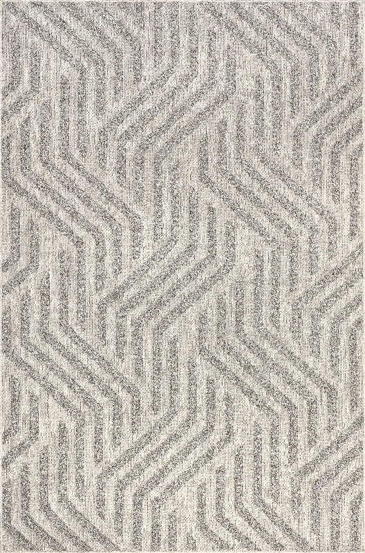 Livia Lined Zig Zag Indoor/Outdoor Rug | Beige