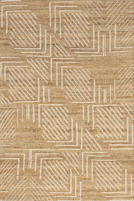 Luella Geometric Jute Rug | Natural