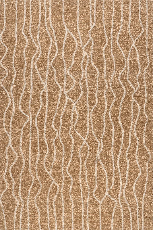 Mana Abstract Wool Rug | Beige