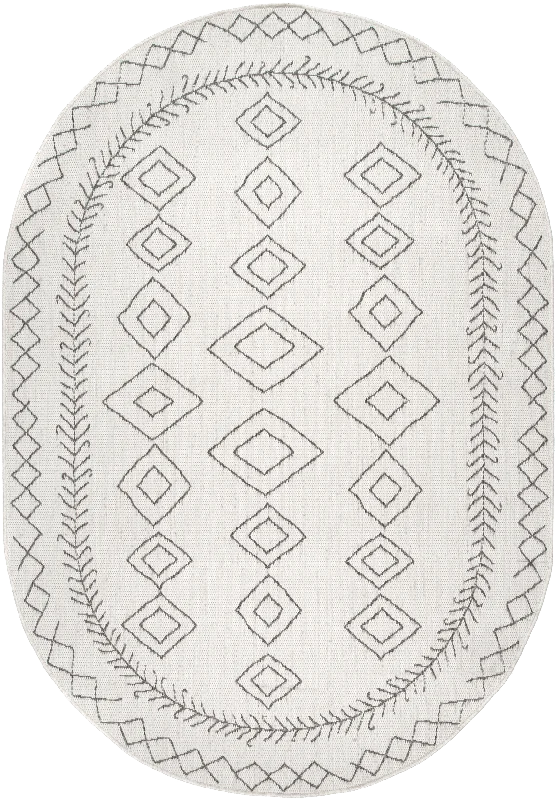 Moroccan Diamonds Indoor/Outdoor Rug | Ivory