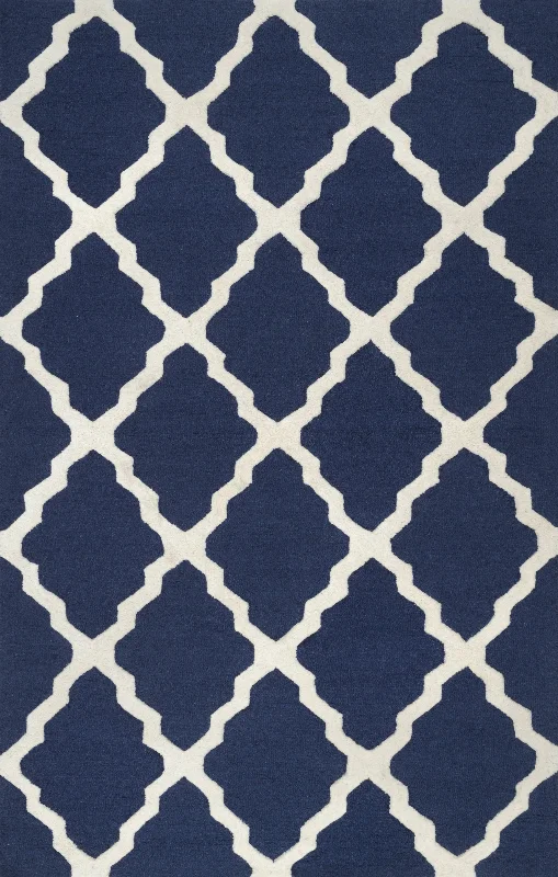 Moroccan Trellis Rug | Navy