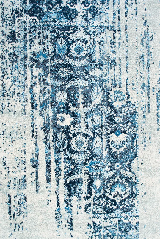 Muted Flourish Rug | Blue