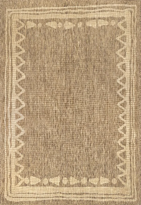 Native Border Indoor/Outdoor Rug | Beige