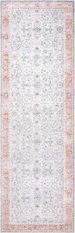 Paulina Persian Washable Rug | Light Grey