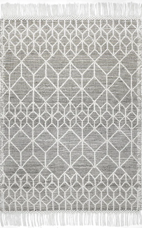 Payten Textured Trellis Rug | Grey