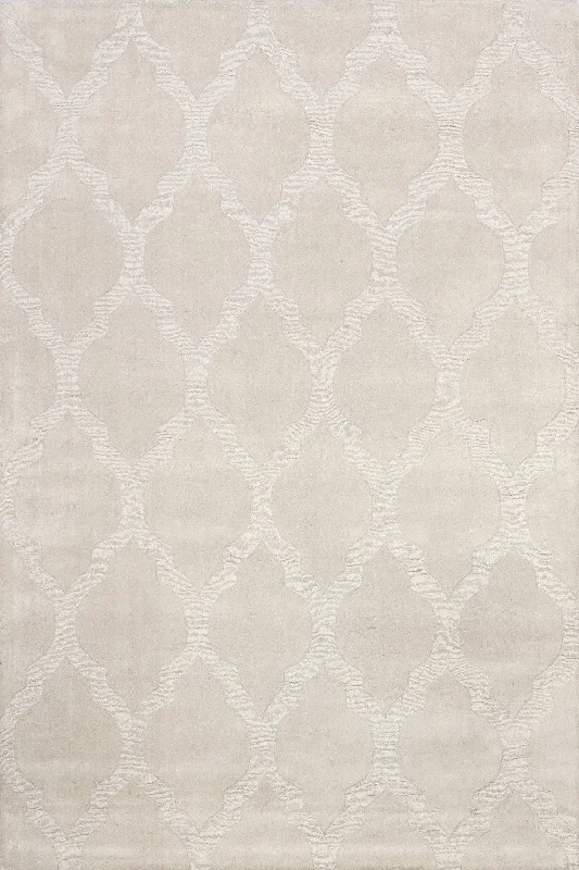 Raised Trellis Rug | Cream