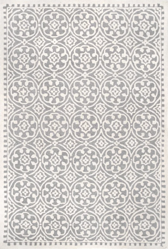 Rosette Trellis Rug | Ivory