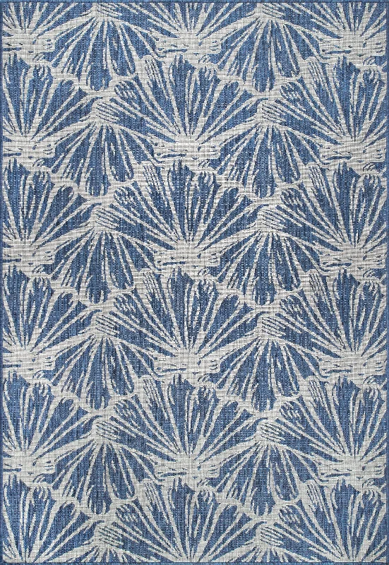 Seashell Trellis Indoor/Outdoor Rug | Blue