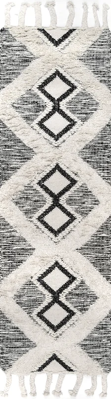 Shaggy Helix Diamonds Rug | Grey