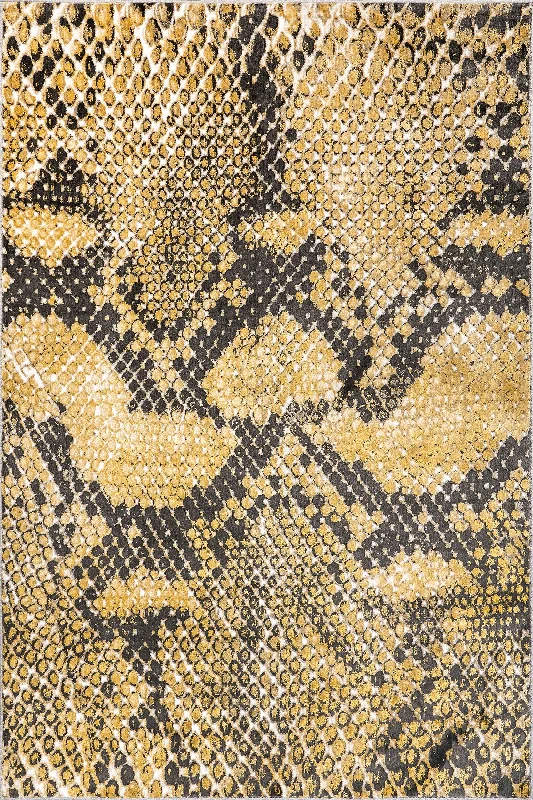 Shayla Snake Textured Rug | Beige