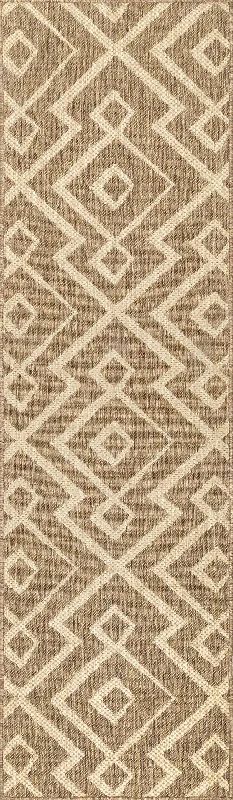 Spearhead Trellis Indoor/Outdoor Rug | Brown