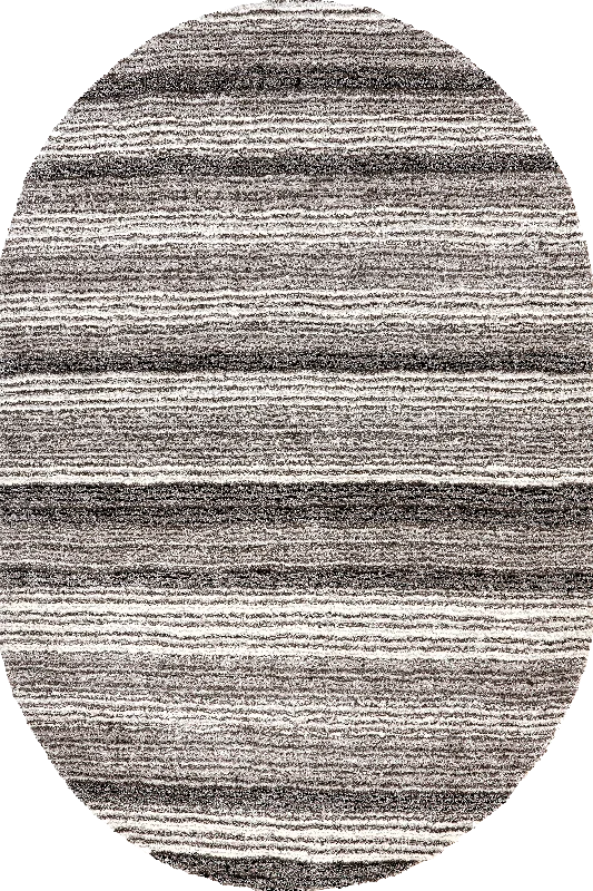 Striped Shaggy Rug | Grey Multicolor