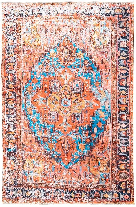 Timeworn Medallion Rug | Orange