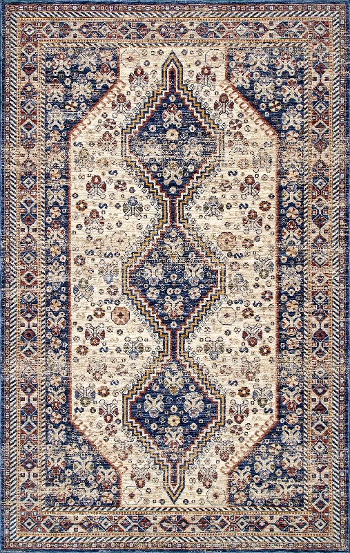 Traditional Totem Rug | Blue