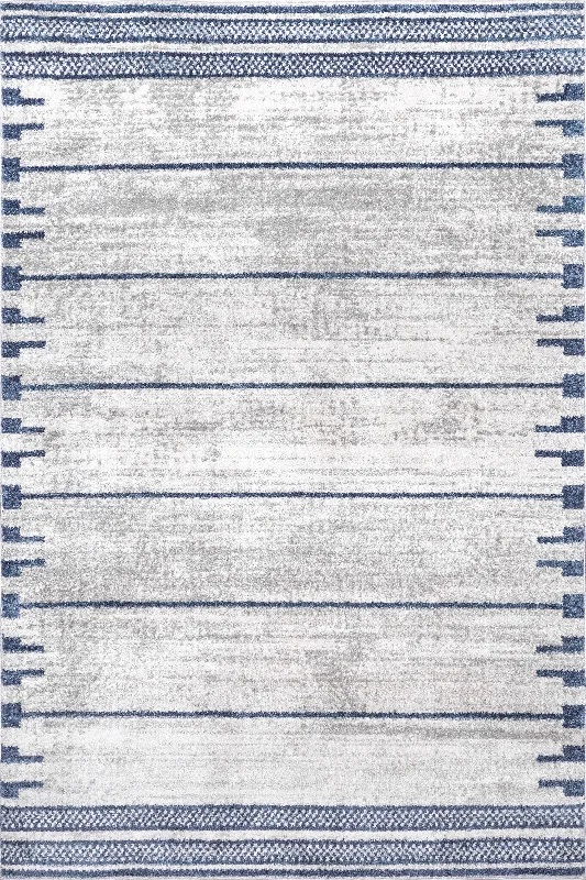 Vanessa Banded Striped Rug | Blue