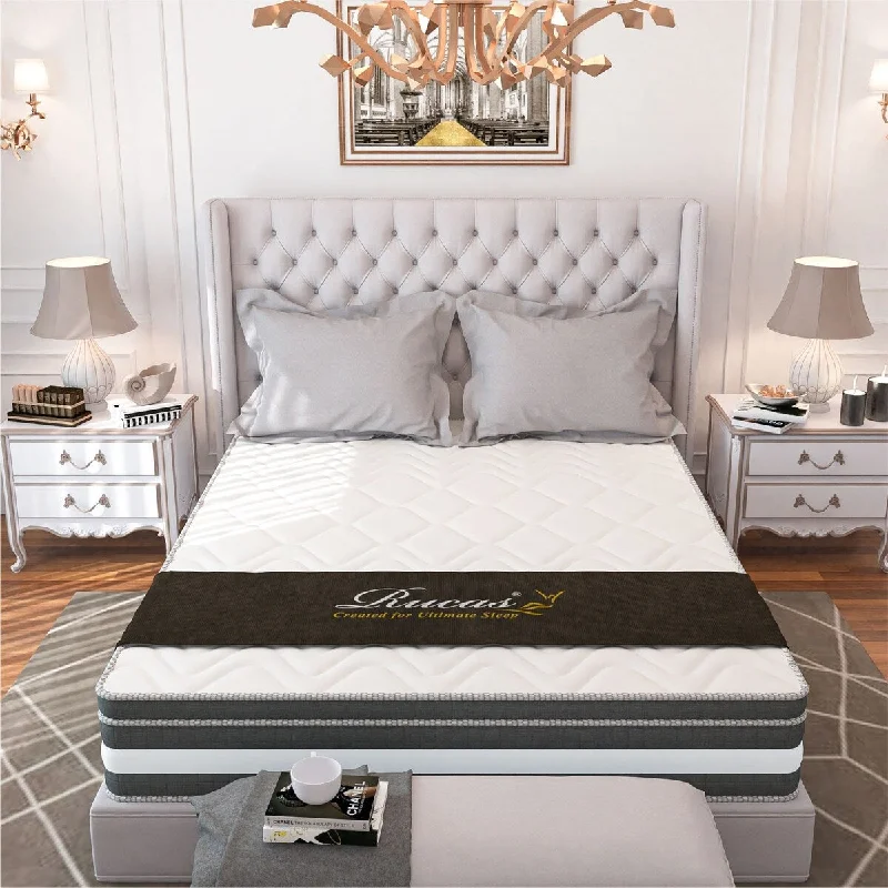 12" Luxurious Plush Euro Top Gel Memory Foam And Hybrid Mattress With Natural Latex And Individual Pocket Spring