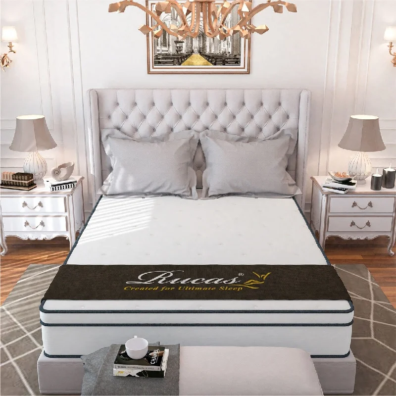 12" Plush Euro Top Luxurious Cool Gel Memory Foam Hybrid Mattress in Queen / King