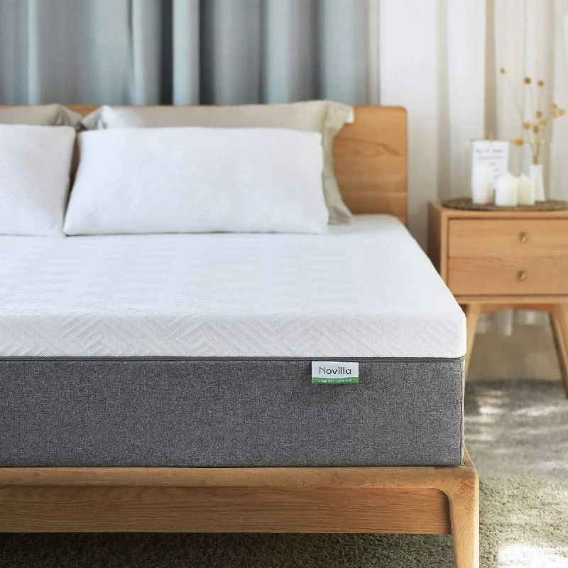 8-Inch Gel Memory Foam Queen Size Mattress for Pressure Relief, Enhanced Support & Plush Comfort, Queen Mattress in a Box