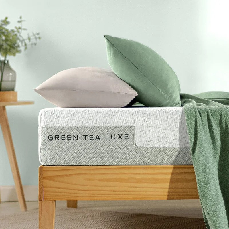 8 Inch Green Tea Luxe Memory Foam Mattress / Pressure Relieving / CertiPUR-US Certified / Bed-in-a-Box