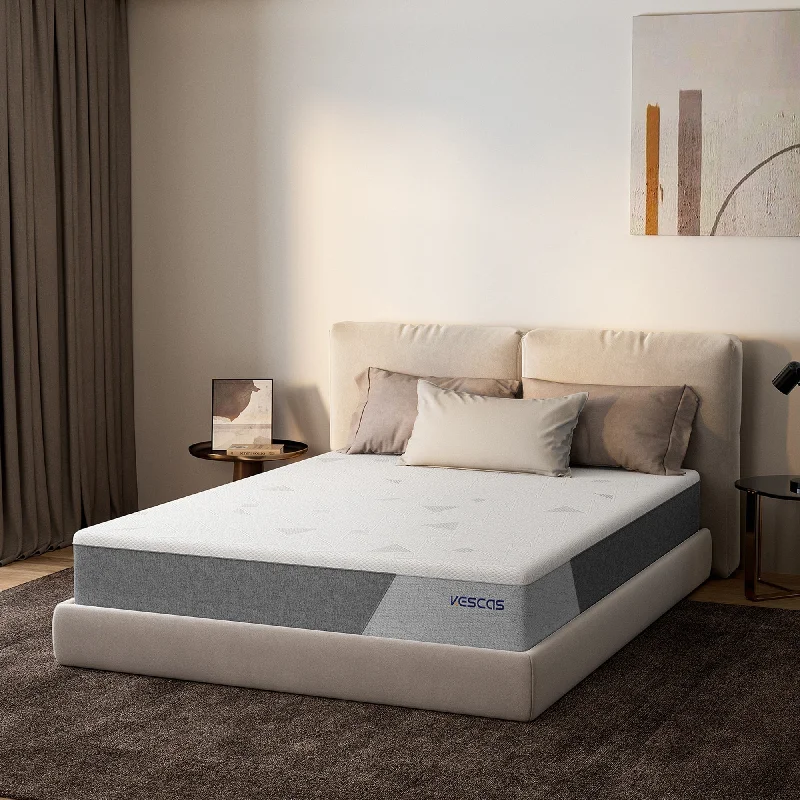 Kescas 12-inch Cooling Gel Memory Foam Medium Mattress