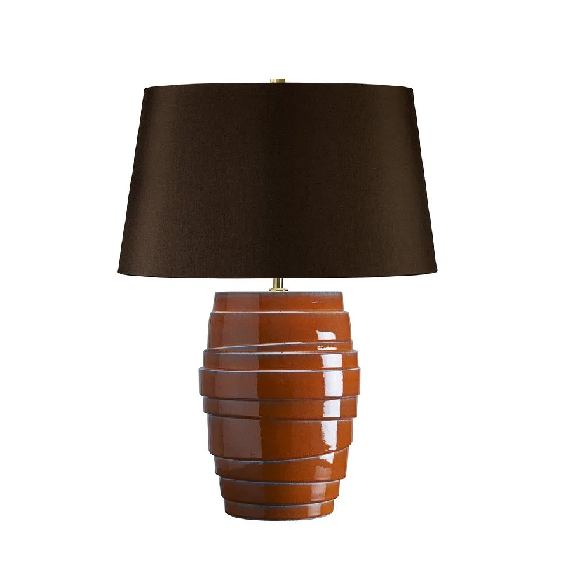 Motspur Orange Table Lamp c/w Shade - ID 8379