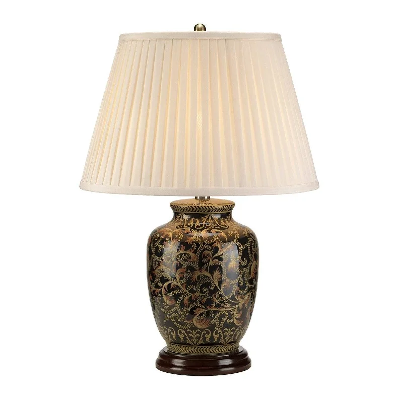 Mottingham Gold/Black Small Table Lamp c/w Shade - ID 8382