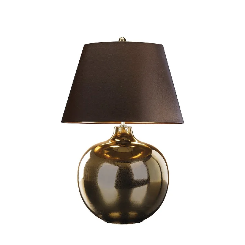 Oldoak Bronze Metallic Table Lamp c/w Shade - ID 8386