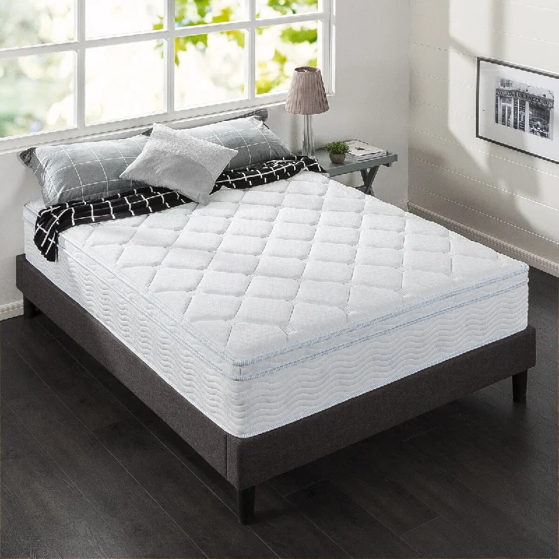 Priage by Zinus 12 Inch Hybrid Spring and Gel Memory Foam Mattress Full