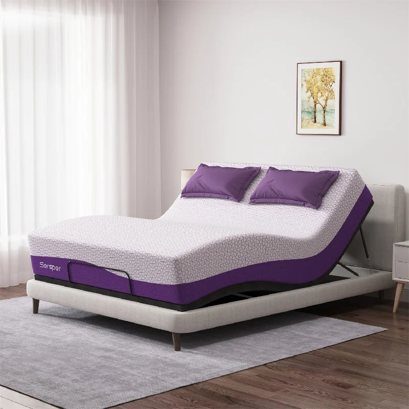 Sersper 10-inch Gel-Infused Memory Foam Mattress,Mideum Firmness,Suitable for Adjustable Bed