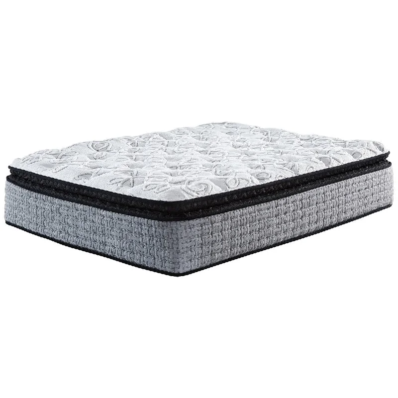 Signature Design by Ashley Mt Rogers 16-inch Pillowtop Mattress with Metal Riser Foundation