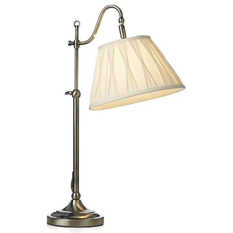 Whitechapel Antique Brass Rise & Fall Table Lamp - ID 19