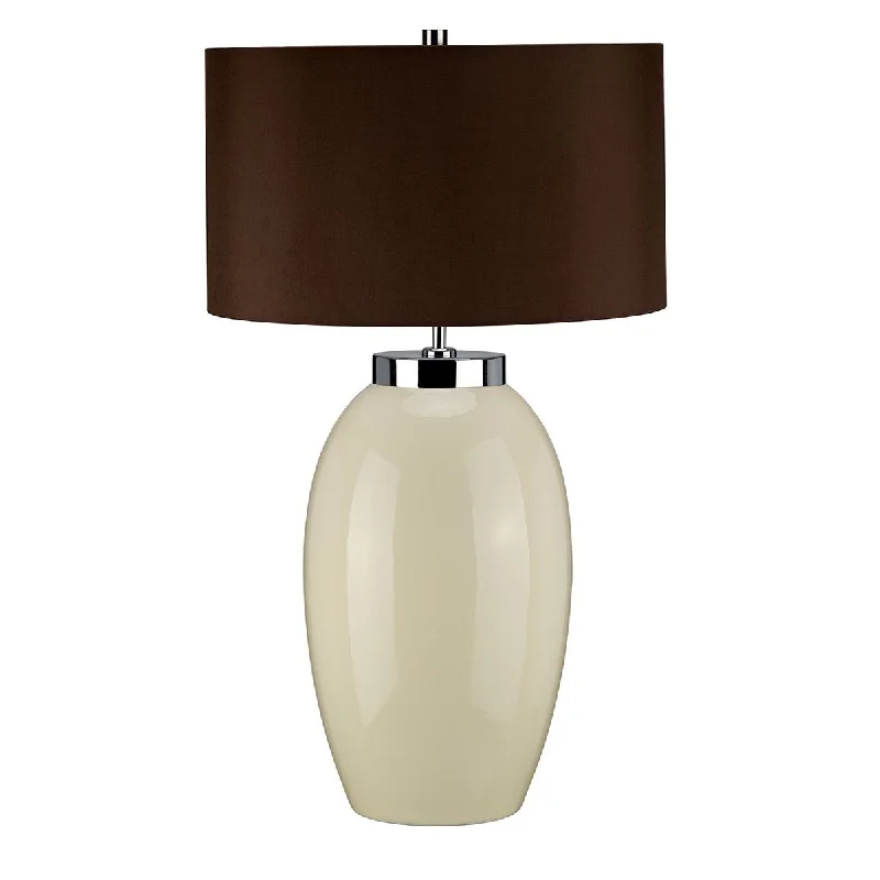 Vauxhall Large Cream Table Lamp c/w Shade - ID 8460