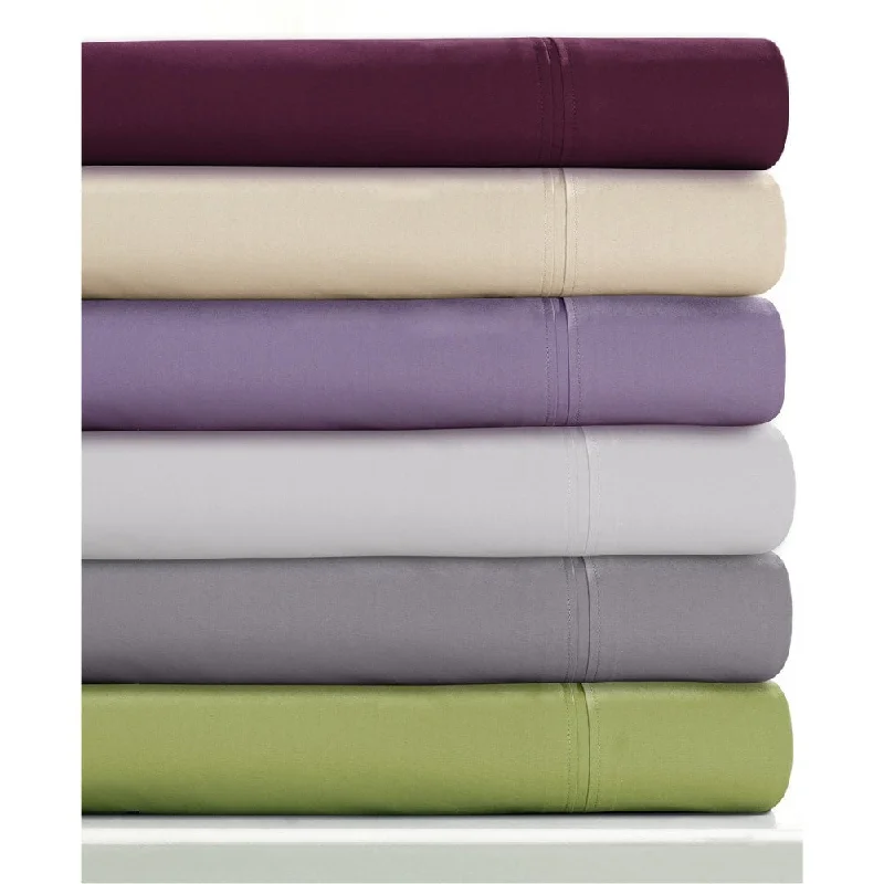 350 TC Extra Cotton Percale Deep Pocket Bed Sheet Set with Oversize Flat