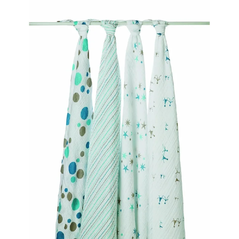 aden + anais Muslin Swaddle Blankets in Star Bright (Pack of 4)